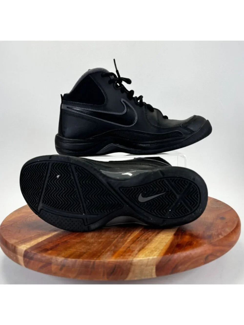 Nike Mens Size 8 The Overplay VII 511372-010 Black Basketball Shoes Sneakers